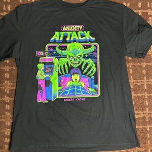 Anxiety Attack T-Shirt – Funny Vintage Gamer Graphic Unisex Tee